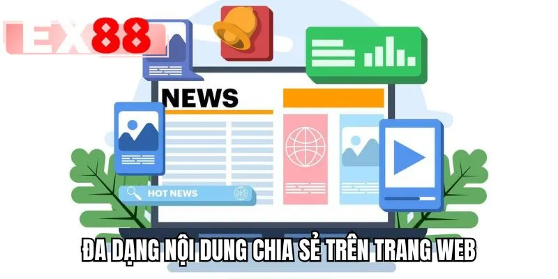 Đa dạng nội dung chia sẻ trên trang web
